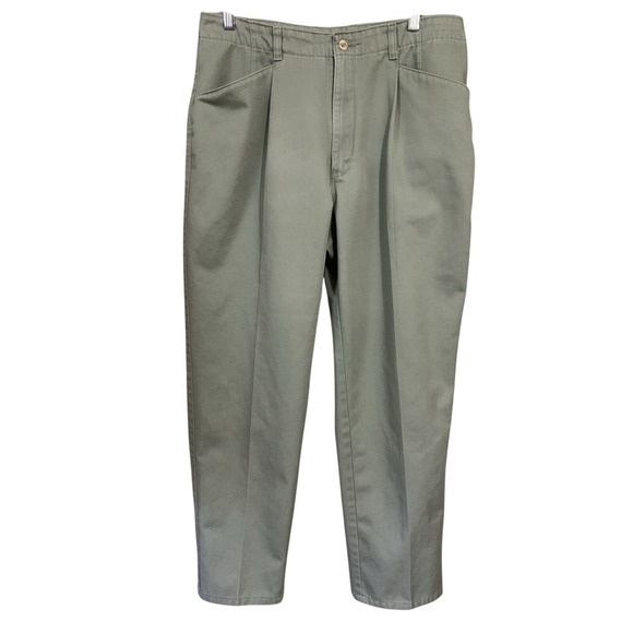 Northern Reflections Pants - VTG Northern Reflections Vintage Khaki Women's 32x28.5 Sage Pleated RN69778